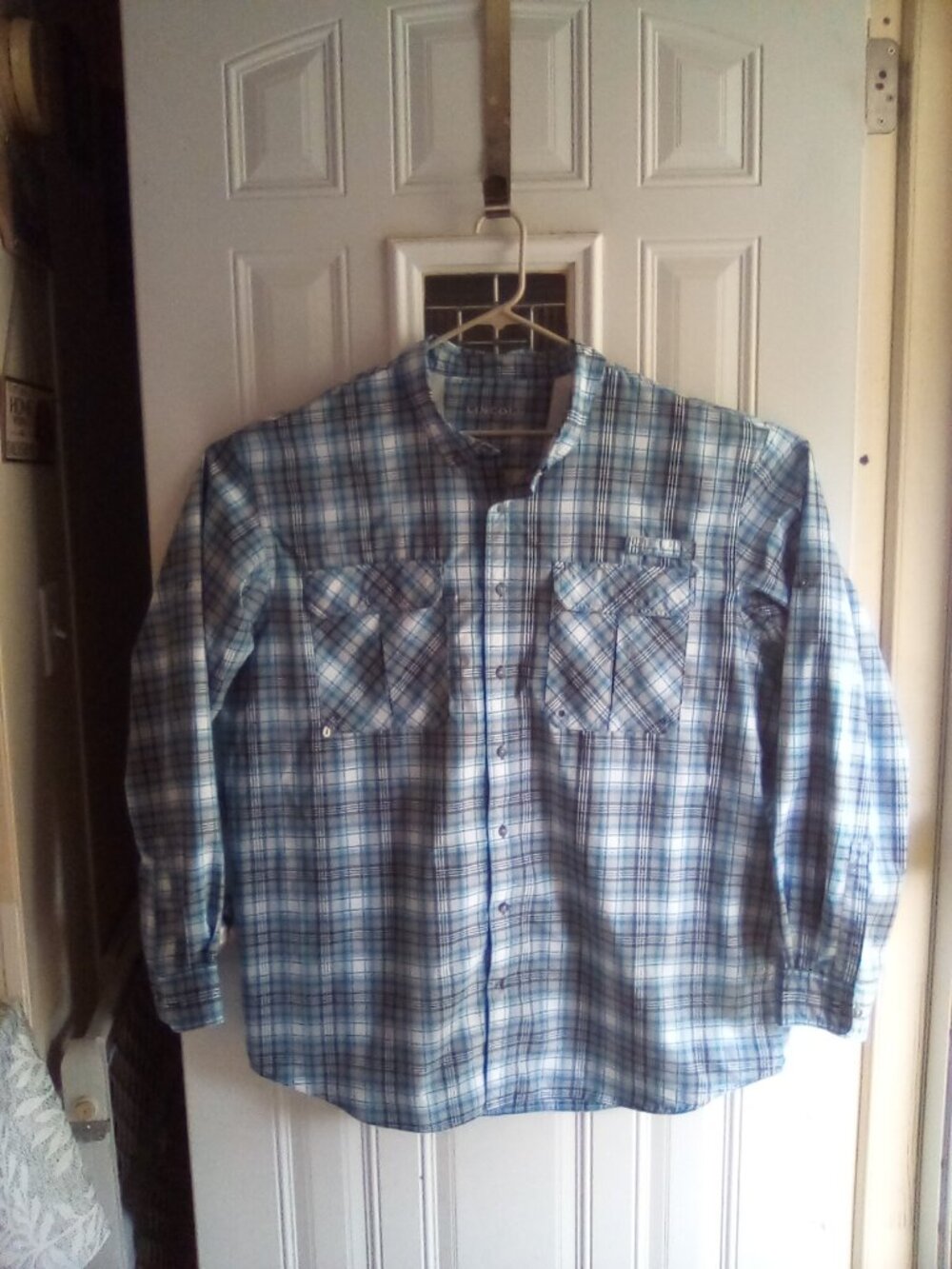 Lincoln Outfitters Blue Plaid Mesh Vented Outdoor Shirt Size 2XLT